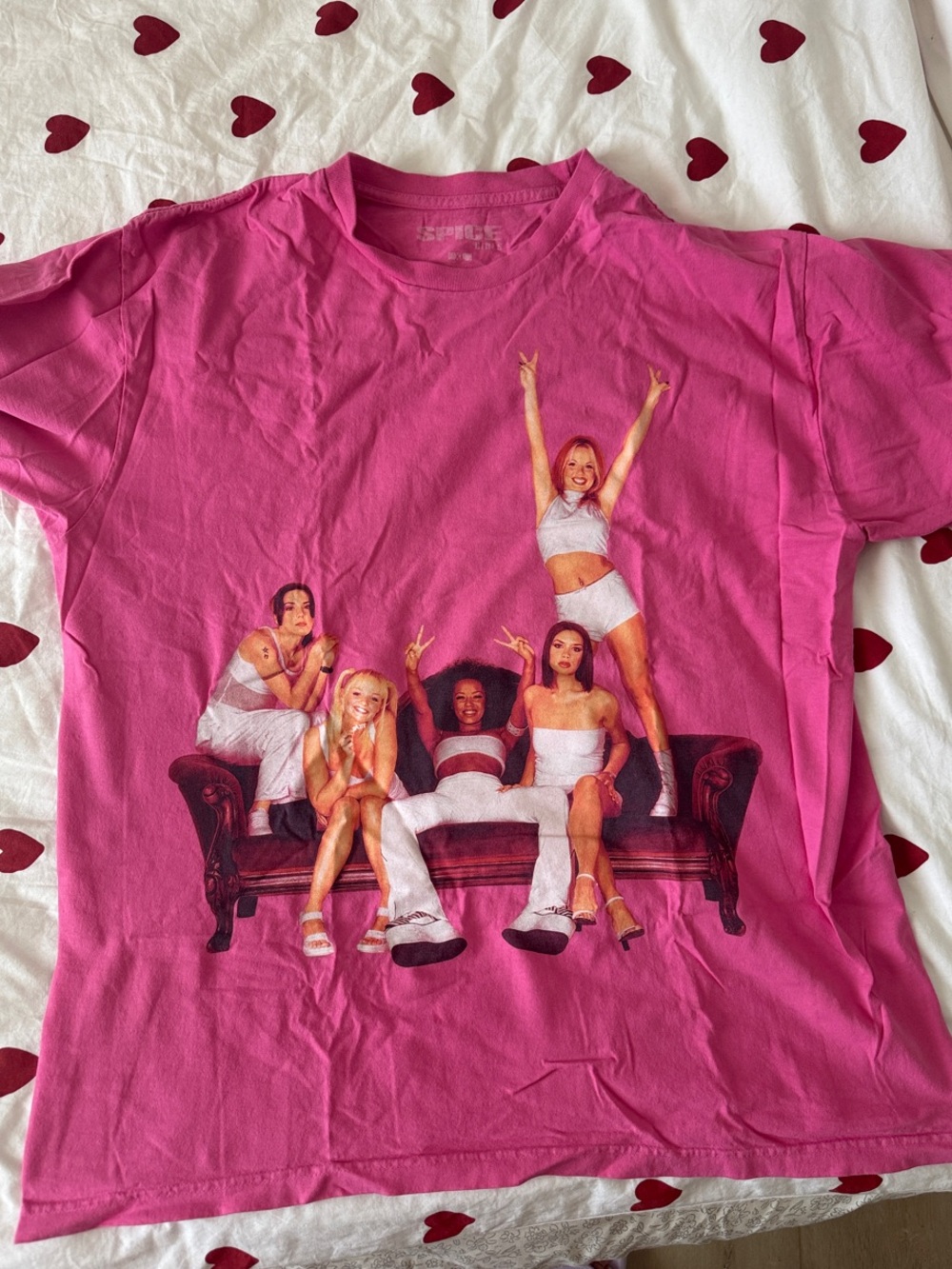 Millennial Pink Graphic Tee with the Spice Girls